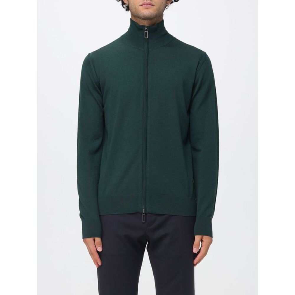 Paolo Pecora Men High-Neck Merino Wool Zip Cardigan Paolo Pecora With Pockets